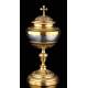 Antique Solid Silver and Brass Liturgical Ciborium. Rome, 1909