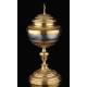 Antique Solid Silver and Brass Liturgical Ciborium. Rome, 1909