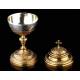 Antique Solid Silver and Brass Liturgical Ciborium. Rome, 1909