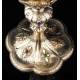 Magnificent Solid Silver Chalice with Precious Stones. France, XIX Century