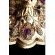 Very Beautiful Solid Silver Chalice with Amethysts on the Base and Contrasts. France, XIX Century