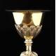 Impressive Chalice with Paten in solid silver. France, XIX Century