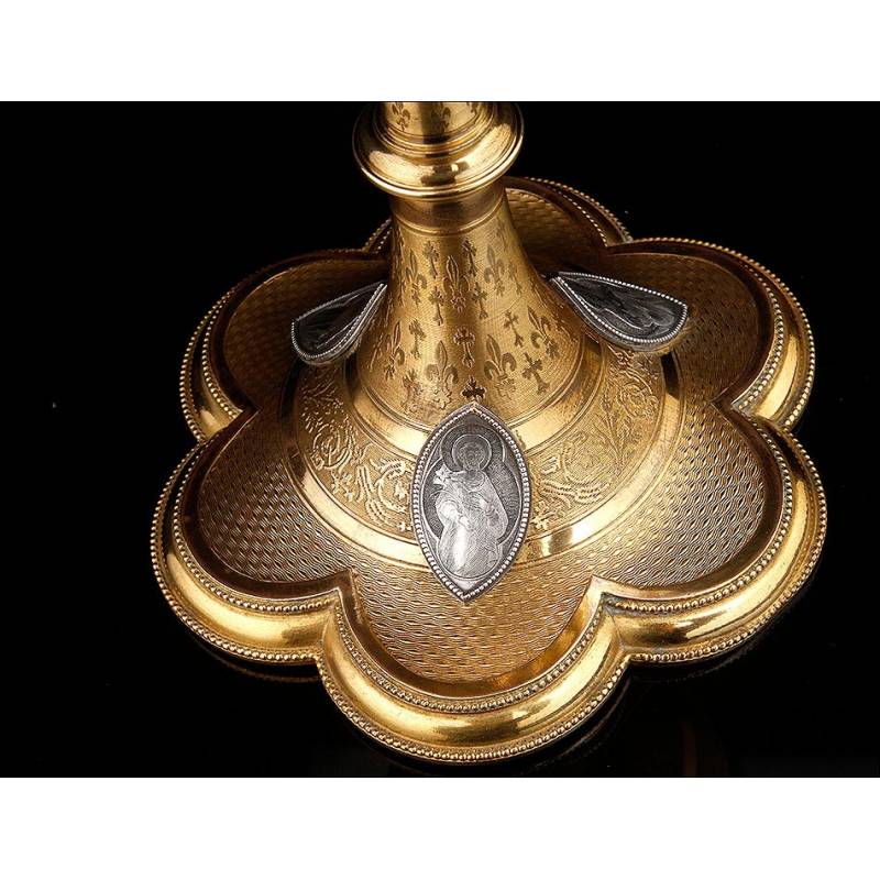 Anglo Raj Antique Century Brass Oil Lamp