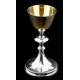 Magnificent Set of Chalice and Silver Paten in Original Case. France, XIX Century