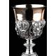 Beautiful Set of Chalice and Silver Paten with Contrasts. France, XIX Century