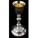 Antique Solid Silver Chalice and Paten Set. France, XIX Century