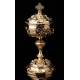 Spectacular Solid Silver Ciborium made by Favier. France, XIX Century