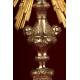 French Monstrance, XIX Century, in Solid Silver. Very well preserved