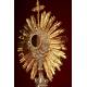 French Monstrance, XIX Century, in Solid Silver. Very well preserved