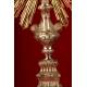 French Monstrance, XIX Century, in Solid Silver. Very well preserved