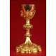 Extraordinary Bishop's Chalice in Solid Silver Gilt. France, XIX Century