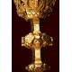 Extraordinary Bishop's Chalice in Solid Silver Gilt. France, XIX Century