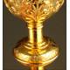 Chalice and Paten in Gilt Silver. XIX