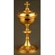 Elegant Gilt Silver Ciborium. France, late XIX Century