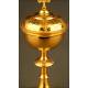 Elegant Gilt Silver Ciborium. France, late XIX Century