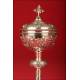 Extraordinary French Solid Silver Ciborium. XIX Century.