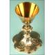 Magnificent French Neo-Gothic Chalice in Silver and Enamel. XIX CENTURY.