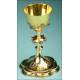 Chalice in Solid Silver Vermeil, Precious Stones and Enamels. France, XIX Century