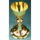 Chalice in Solid Silver Vermeil, Precious Stones and Enamels. France, XIX Century