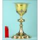 Chalice in Solid Silver Vermeil, Precious Stones and Enamels. France, XIX Century