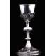 Antique Solid Silver Chalice and Paten. Original Case. France, XIX Century