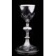 Antique Solid Silver Chalice and Paten. Original Case. France, XIX Century