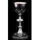 Antique Solid Silver Chalice and Paten. Original Case. France, XIX Century