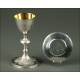 Solid Silver Chalice, 19th Century.