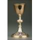 Enameled silver chalice, S. XIX.