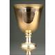 Enameled silver chalice, S. XIX.