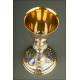 Enameled silver chalice, S. XIX.