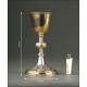 Enameled silver chalice, S. XIX.