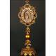 Reliquary bejeweled with relic of St. Paul the Apostle. S. XIX