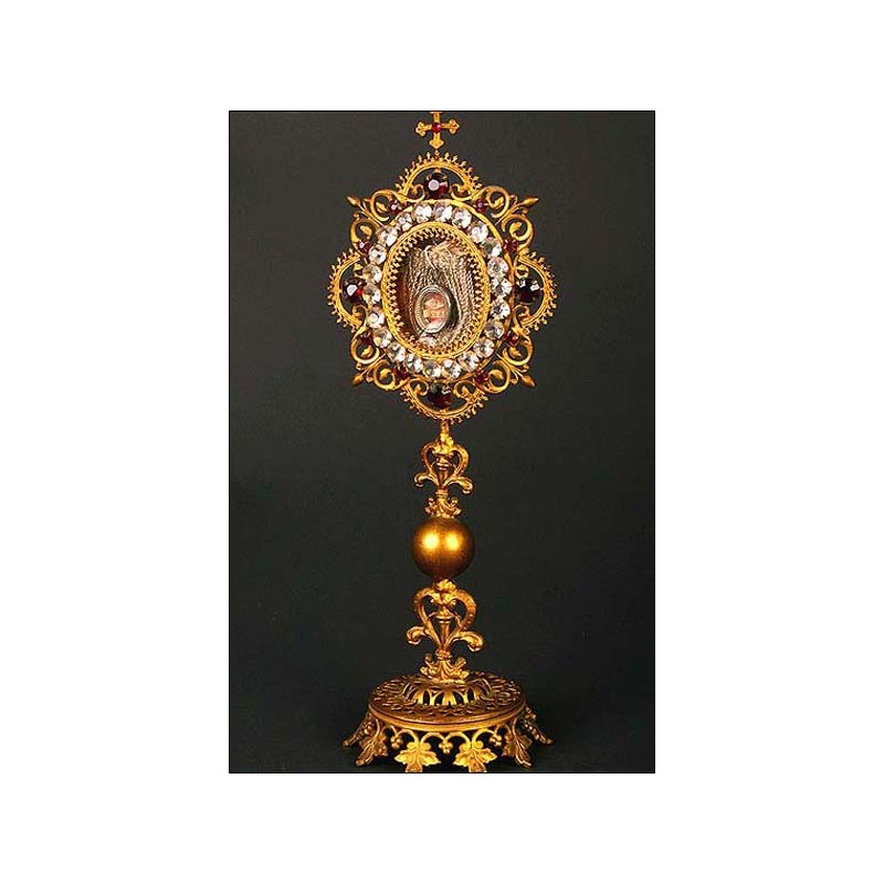 Reliquary bejeweled with relic of St. Paul the Apostle. S. XIX