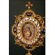 Reliquary bejeweled with relic of St. Paul the Apostle. S. XIX