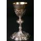 Antique church chalice in sterling silver. France 1881.