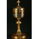 Antique gilded silver ciborium.