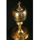 Antique gilded silver ciborium.