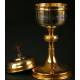 Antique gilded silver ciborium.