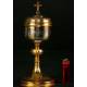 Antique gilded silver ciborium.