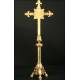 Huge bronze altar cross. S.XIX. 70 cms of height