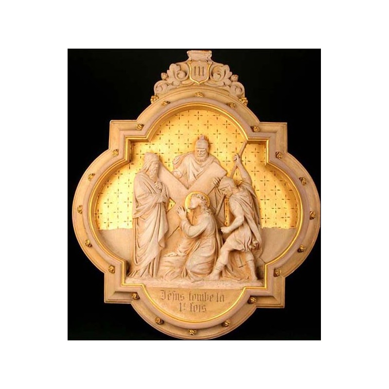 Great step of the Stations of the Cross of the XIX century. 3rd step. Dated 1886.