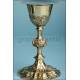 Neo-Gothic silver chalice made by the goldsmith Favier. France. 1870