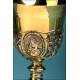 Antique silver chalice. France. France. 19th century. Circa 1850