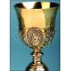 Antique silver chalice. France. France. 19th century. Circa 1850