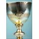 Antique solid silver chalice. 19th century. France.