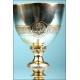 Antique solid silver chalice. 19th century. France.