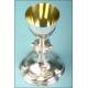 Solid silver chalice with its original case. S. XIX