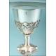 Solid silver chalice with its original case. S. XIX