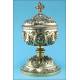 French ciborium in solid sterling silver. XIX Century. Favier